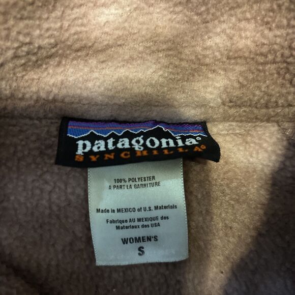 Patagonia Sweater Women Small Tye Synchilla Fleece Sweatshirt 1/4 Zip Pullover - Picture 6 of 9